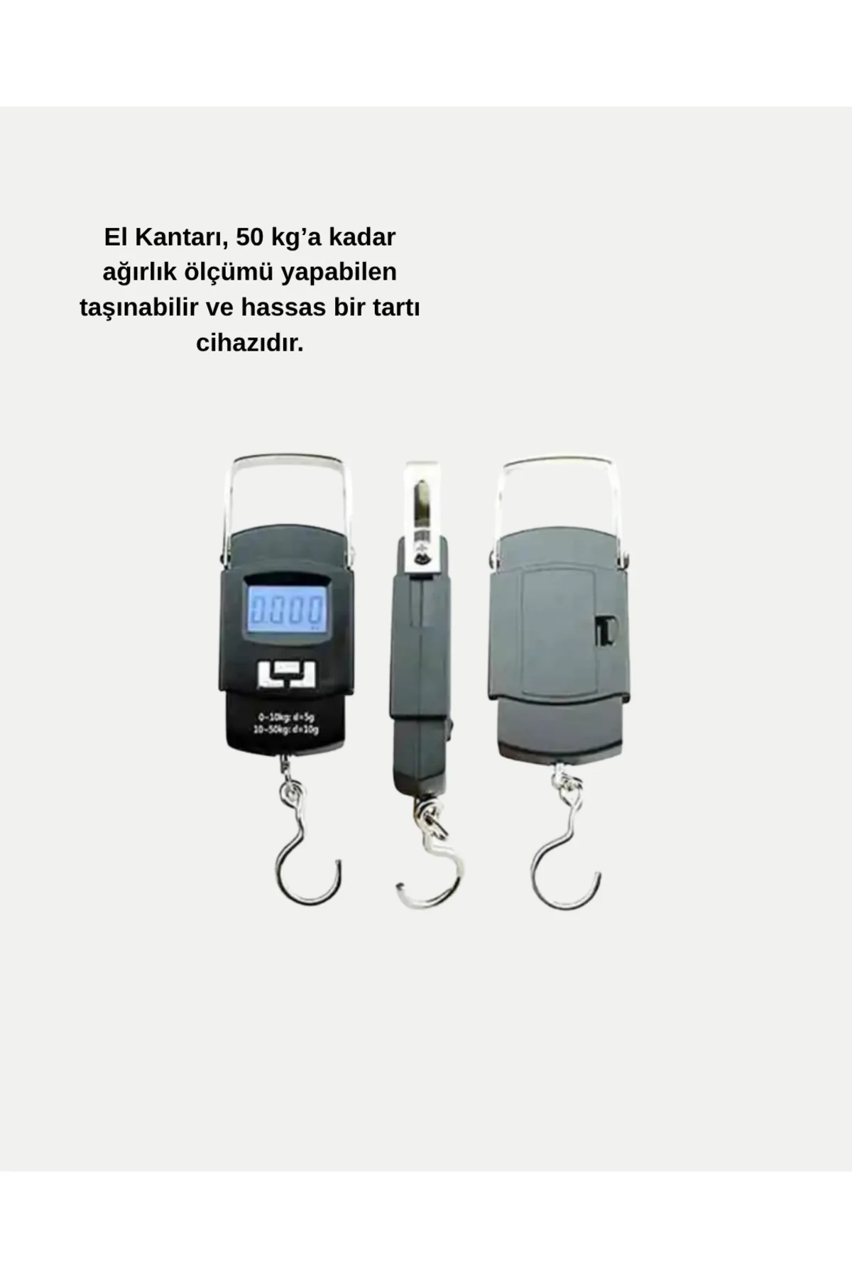 Dijital El Kantarı – 50 Kg Taşıma Kapasiteli, Taşınabilir Hassas 
