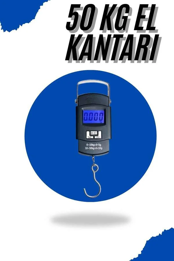 Dijital El Terazisi 50 Kg LCD Ekranlı - Seyahat ve Ev İçin Hafif ve Hassas Çözüm