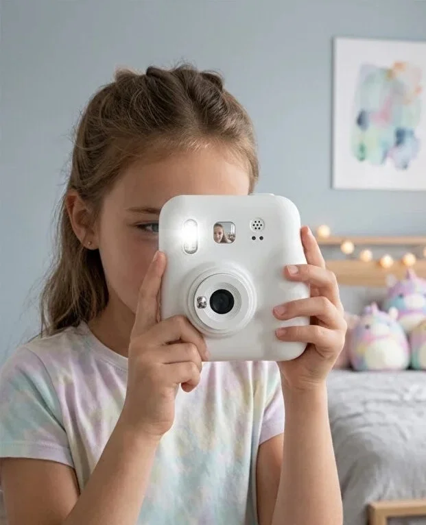 Dijital Fotoğraf Çıkaran Video Kaydedici Taşınabilir Anında Baskı Çıkaran Çocuk Kamerası Beyaz Dijital Fotoğraf Çıkaran Video Kaydedici Taşınabilir Anında Baskı Çıkaran Çocuk Kamerası Beyaz