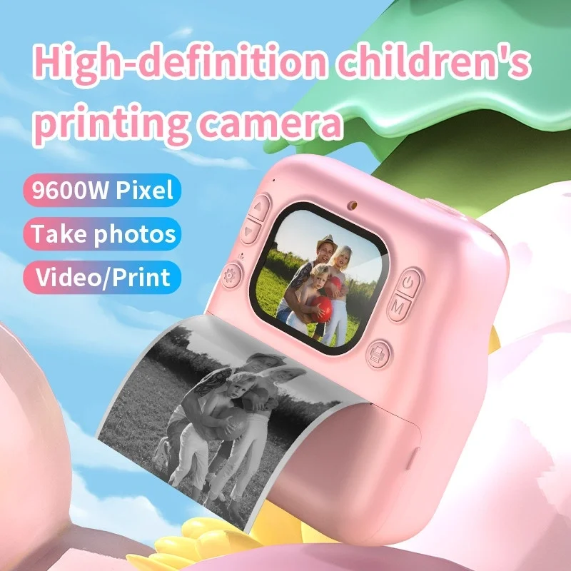Dijital Fotoğraf Çıkaran Video Kaydedici Taşınabilir Anında Baskı Çıkaran Çocuk Kamerası Pembe Dijital Fotoğraf Çıkaran Video Kaydedici Taşınabilir Anında Baskı Çıkaran Çocuk Kamerası Pembe