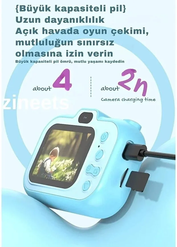 Dijital Fotoğraf Makinesi Çocuk Mini 1080p Hd Kamera Selfie Tripotlu Ön Arka Kamera Dijital Fotoğraf Makinesi Çocuk Mini 1080p Hd Kamera Selfie Tripotlu Ön Arka Kamera