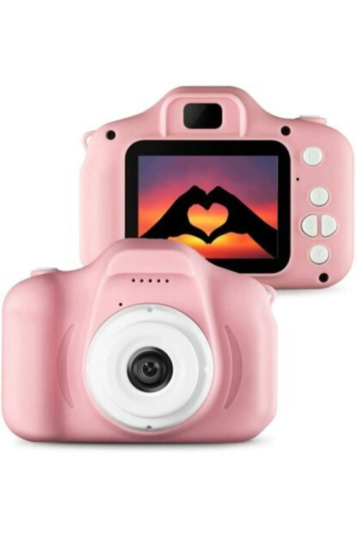 Dijital fotoğraf makinesi 1080p HD 10-15 MP pembe SD kartlı çocuklar için optik zoomlu
