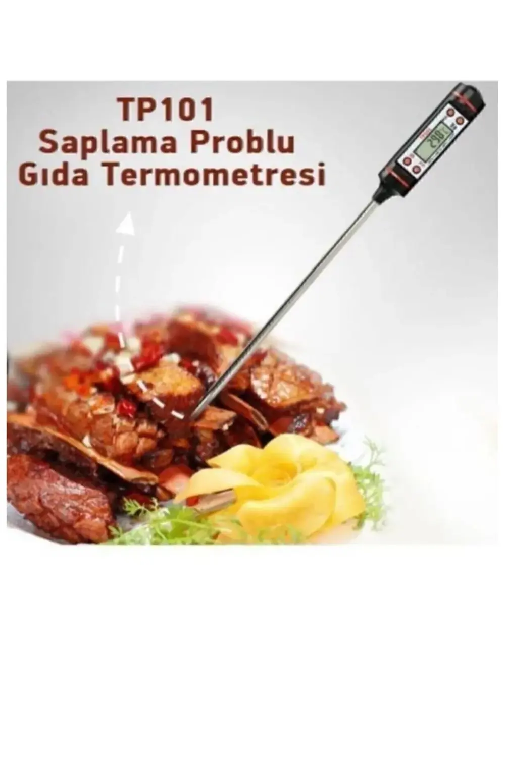 Dijital Gıda Termometresi Süt Yemek Sıcaklık Ölçer Pişirme Derece