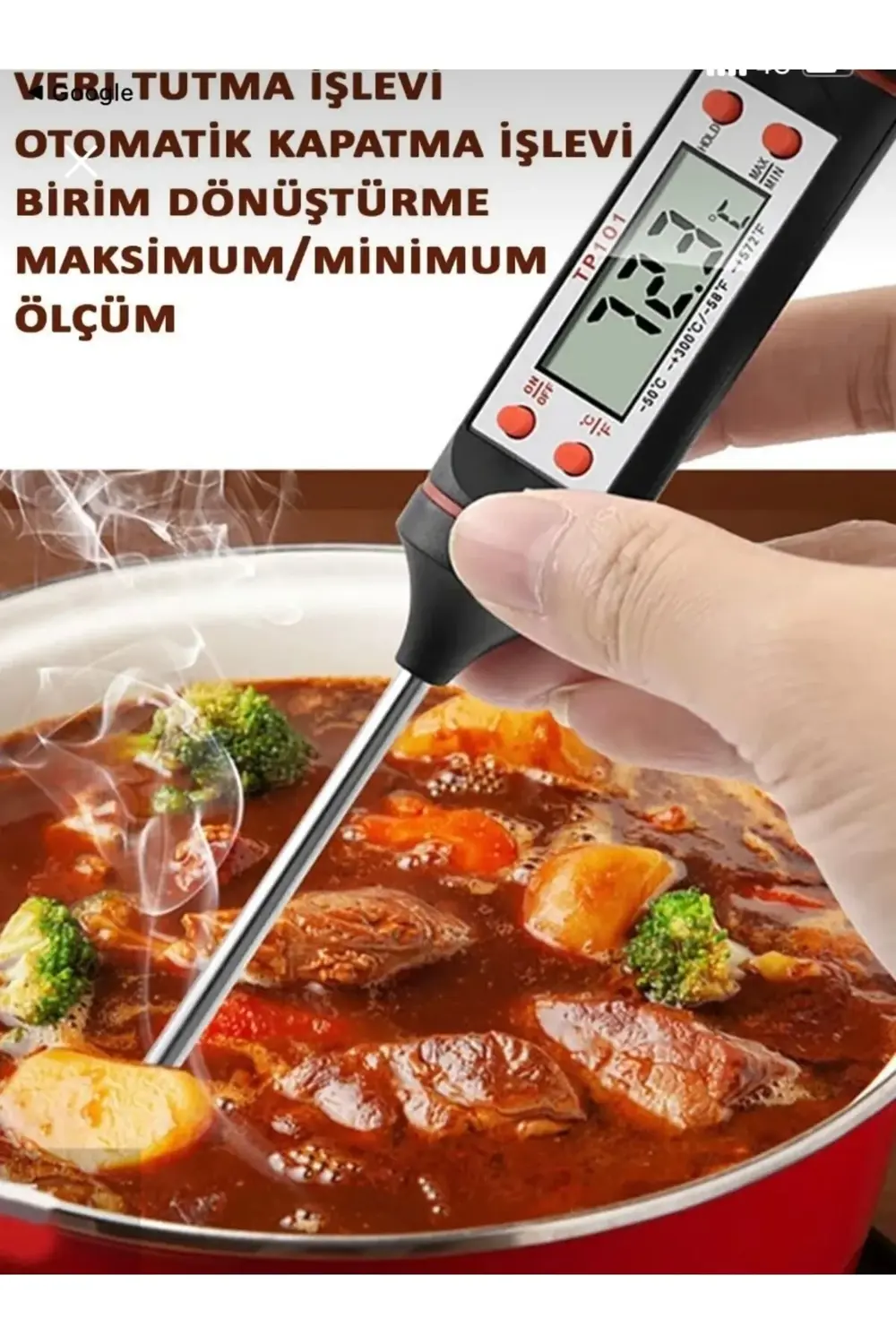 Dijital Gıda Termometresi Yemek Süt Ölçüm Cihazı