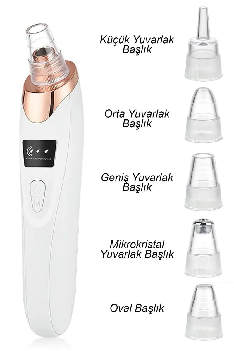 Dijital göstergeli 5 başlıklı cilt temizleme vakum aleti