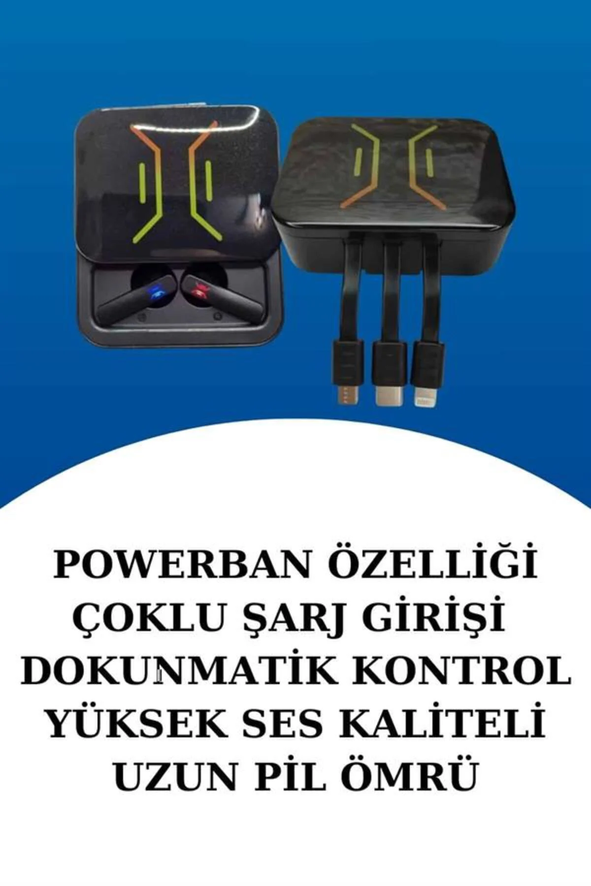Dijital Göstergeli Bluetooth Kulaklık ve Bildirim Görebilen Akıll