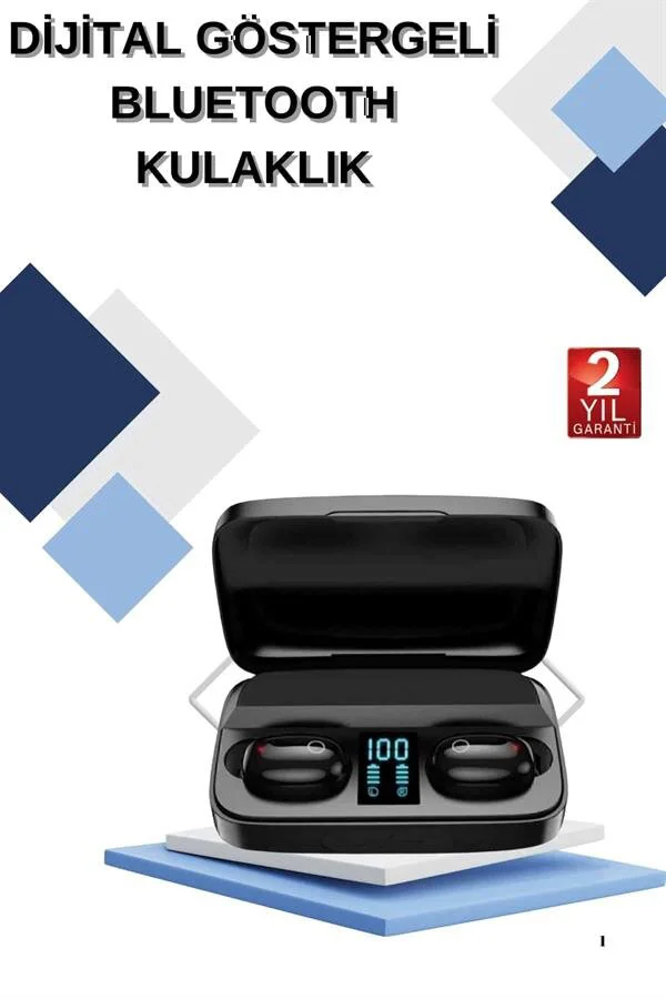 Dijital Göstergeli Bluetooth Kulaklık TWS Stereo Bluetooth 5.0 - Kablosuz ve Uzun Pil Ömrü