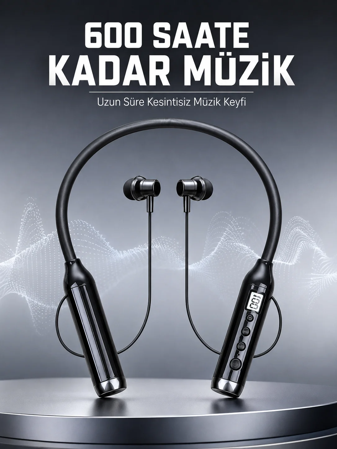 Dijital Göstergeli Boyun Tipi Bluetooth Kulaklık Mikrofonlu Çağrı ve Müzik Kontrollü Çift Cihaz Bağlantılı Kulaklık Fiyatı, Yorumları ve Özellikleri