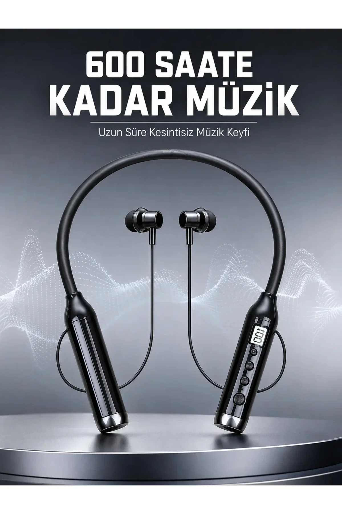 Dijital Göstergeli Boyun Tipi Bluetooth Kulaklık krofonlu Çağrı ve Müzik Kontrollü Çift Cihaz Bağlan Dijital Göstergeli Boyun Tipi Bluetooth Kulaklık krofonlu Çağrı ve Müzik Kontrollü Çift Cihaz Bağlan