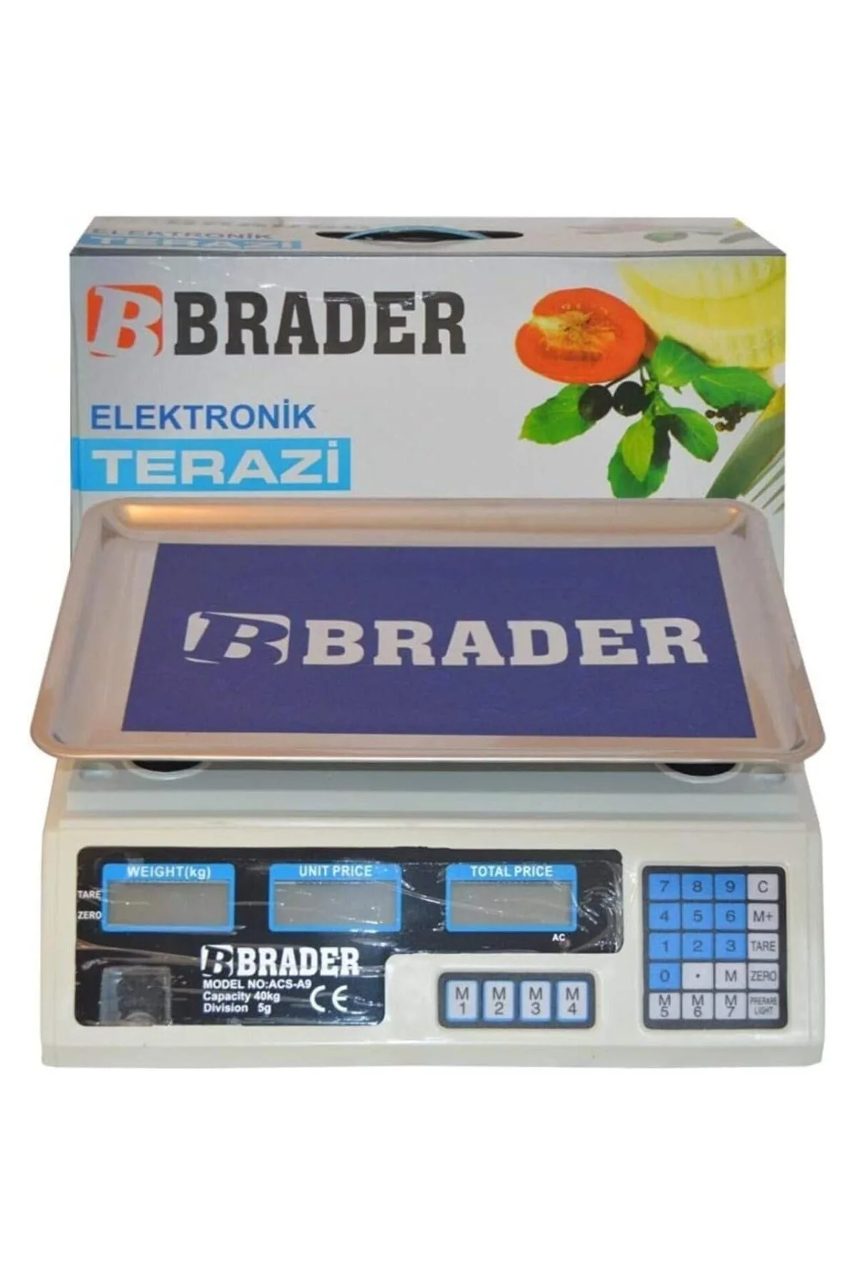 Dijital Göstergeli Elektronik Bakkal Kasap Manav Terazisi 40 Kg (