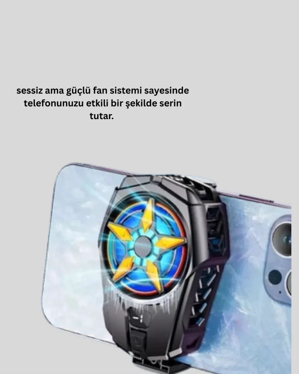Dijital Göstergeli Evrensel Telefon Soğutma Fanı