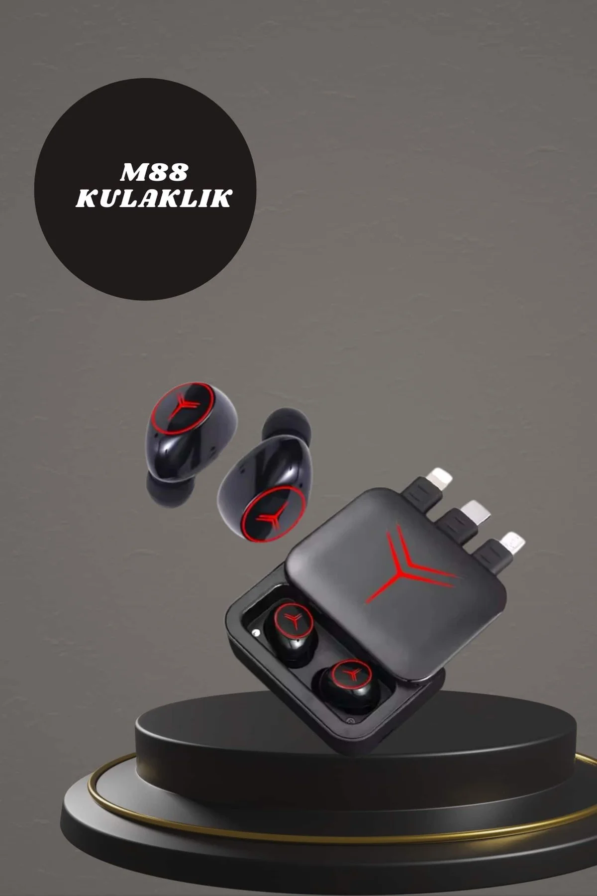 Dijital Göstergeli Powerbank Kablosuz Kulaklık ve 7 Kordonlu Yeni