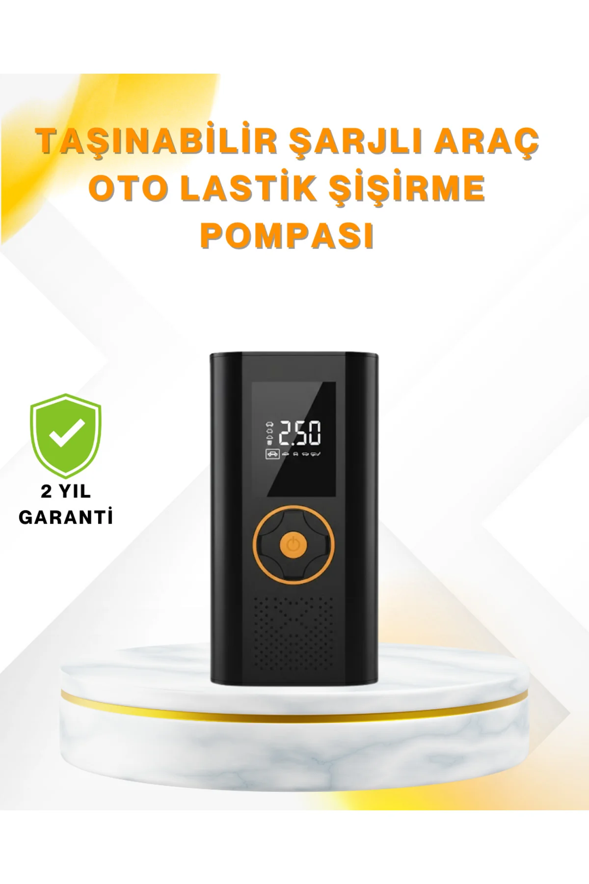 Dijital Göstergeli Taşınabilir Hava Kompresörü Güçlü Şişirme Performansı