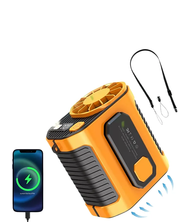 Dijital Göstergeli Turbo Taşınabilir Fan – USB Type-C, 3 Serinlik Modu
