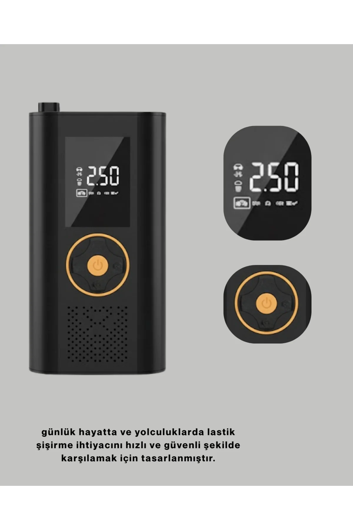 Dijital Göstergeli Taşınabilir Hava Kompresörü Güçlü Şişirme Perf