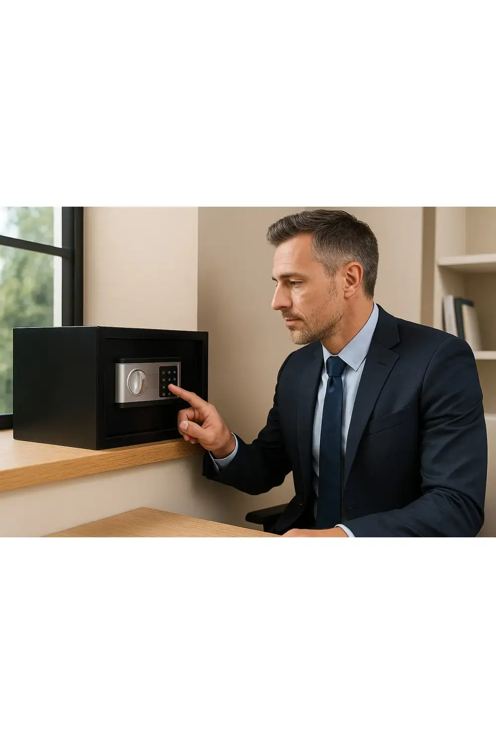 Dijital Güvenlik Kasası - Q235B Karbon Çelik Gövde (350x250x250 m