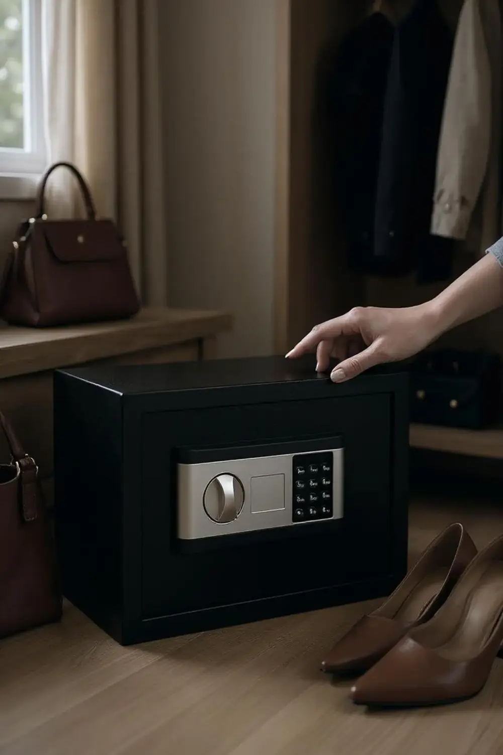 Dijital Güvenlik Kasası - Q235B Karbon Çelik Gövde (350x250x250 m