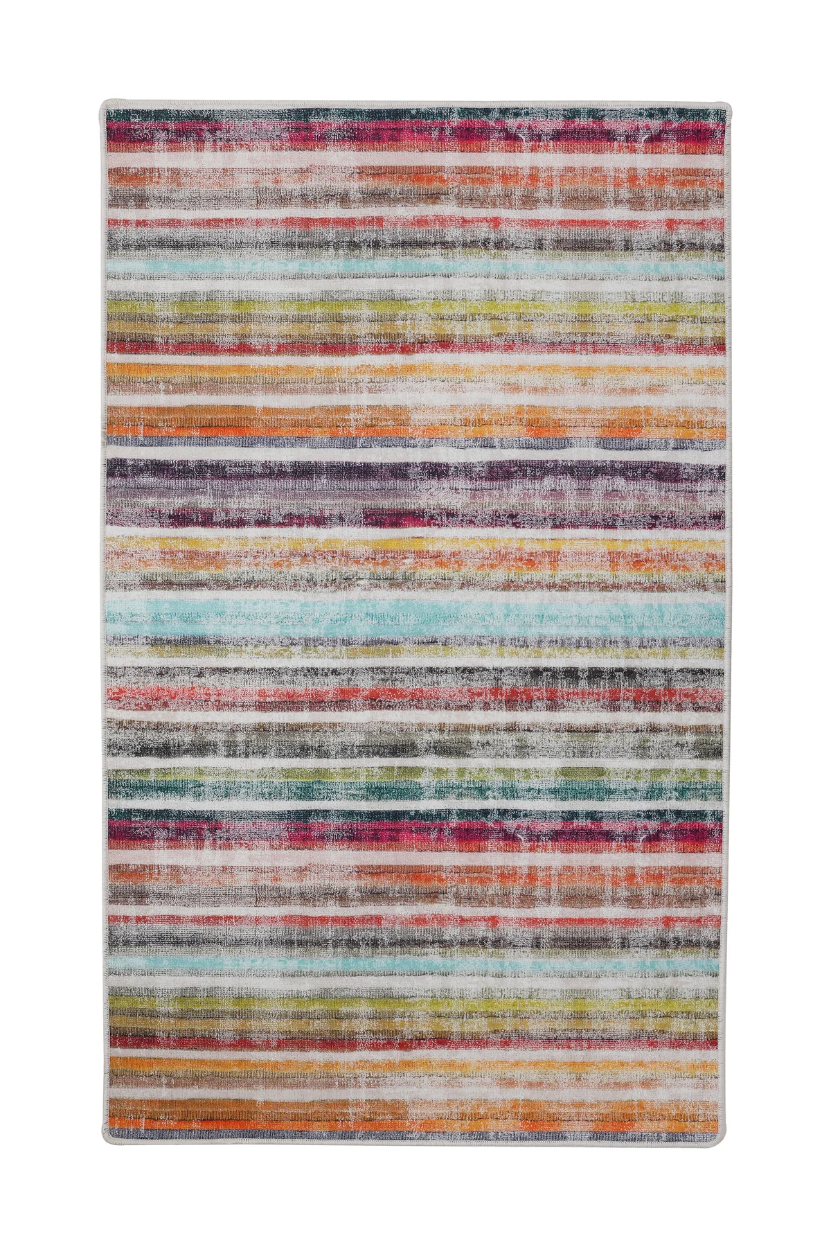 DİJİTAL HALI ÇİZGİLİ MODEL ÇOK RENKLİ Yıkanabilir Kaymaz Kesme HALI Yolluk 160x500