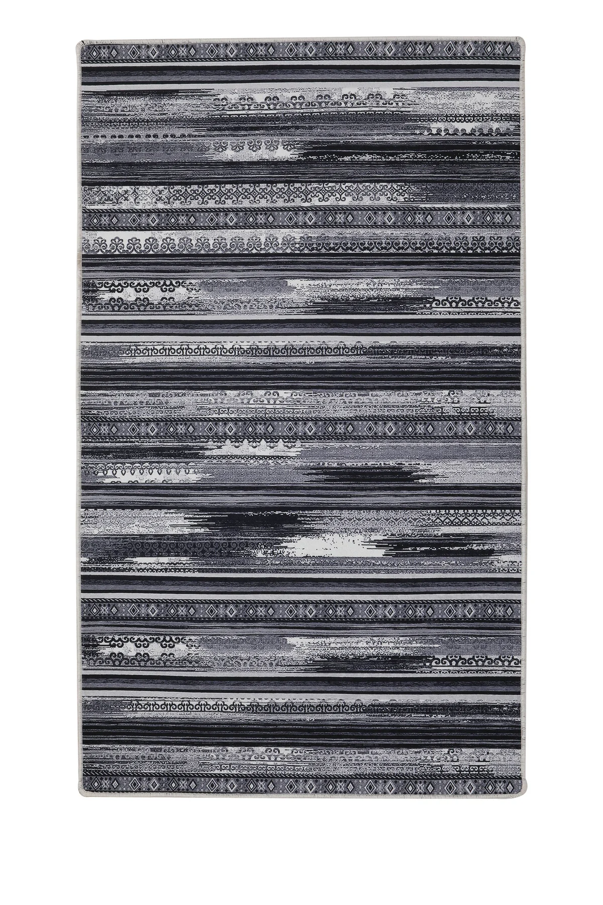 DİJİTAL HALI KÖLN MODEL GRİ RENK Yıkanabilir Kaymaz Kesme HALI Yolluk 160x200