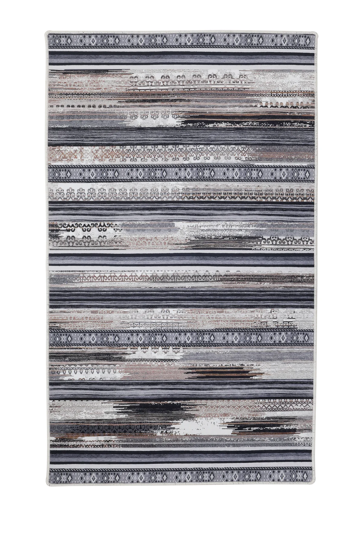 DİJİTAL HALI KÖLN MODEL KAHVERENGİ Yıkanabilir Kaymaz Kesme HALI Yolluk 120x700