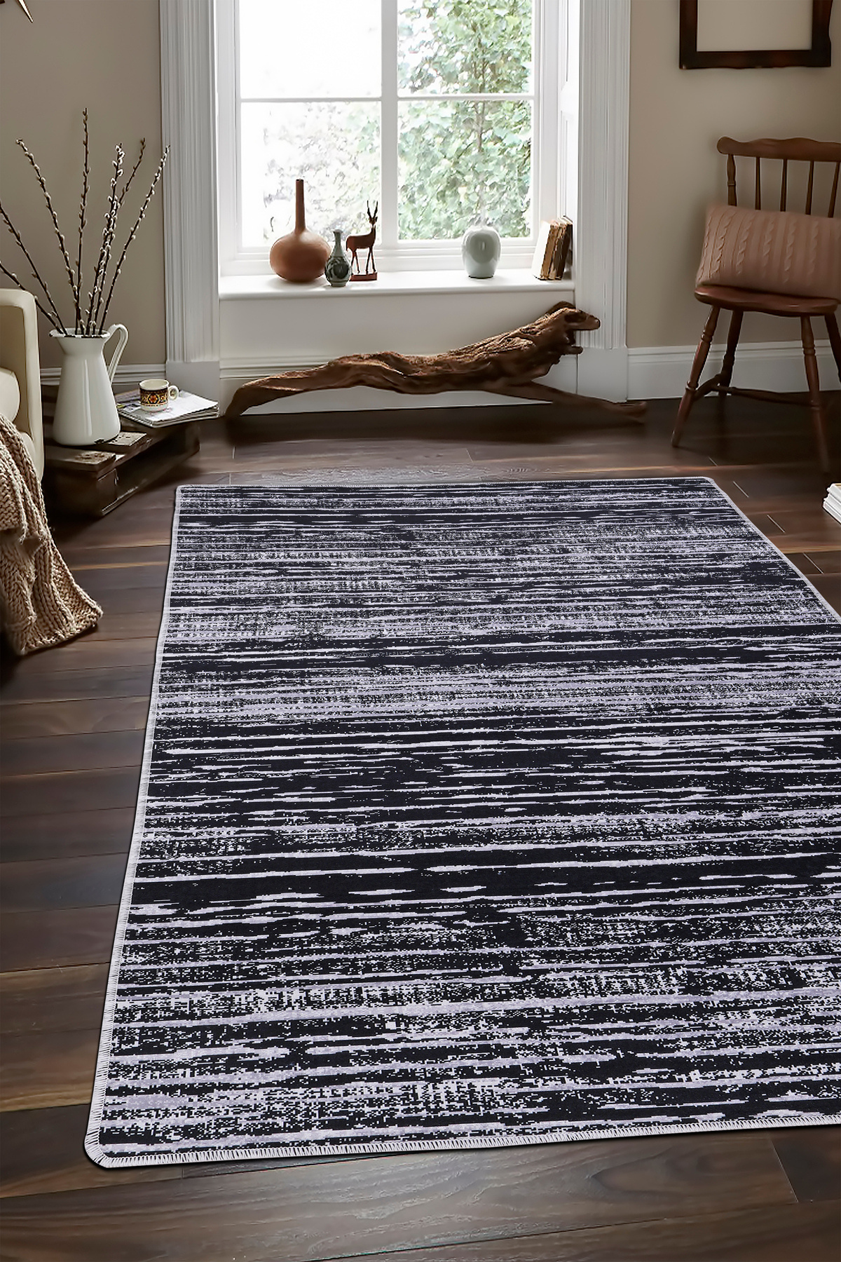 DİJİTAL HALI MODERN TASARIMLI SİYAH RENKLİ Yıkanabilir Kaymaz Kesme HALI Yolluk 200x650 DİJİTAL HALI MODERN TASARIMLI SİYAH RENKLİ Yıkanabilir Kaymaz Kesme HALI Yolluk 200x650