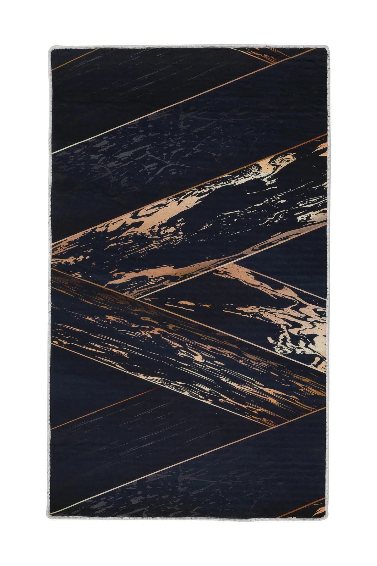 DİJİTAL HALI MODERN TASARIMLI SİYAH RENKLİ Yıkanabilir Kaymaz Kesme HALI Yolluk 80x350