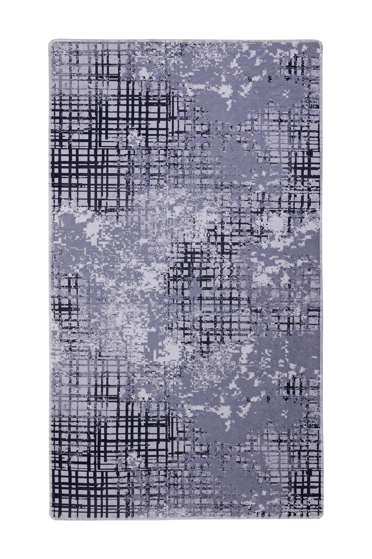 DİJİTAL HALI MODERN TASARIMLI GRİ RENKLİ Yıkanabilir Kaymaz Kesme HALI Yolluk 100x200