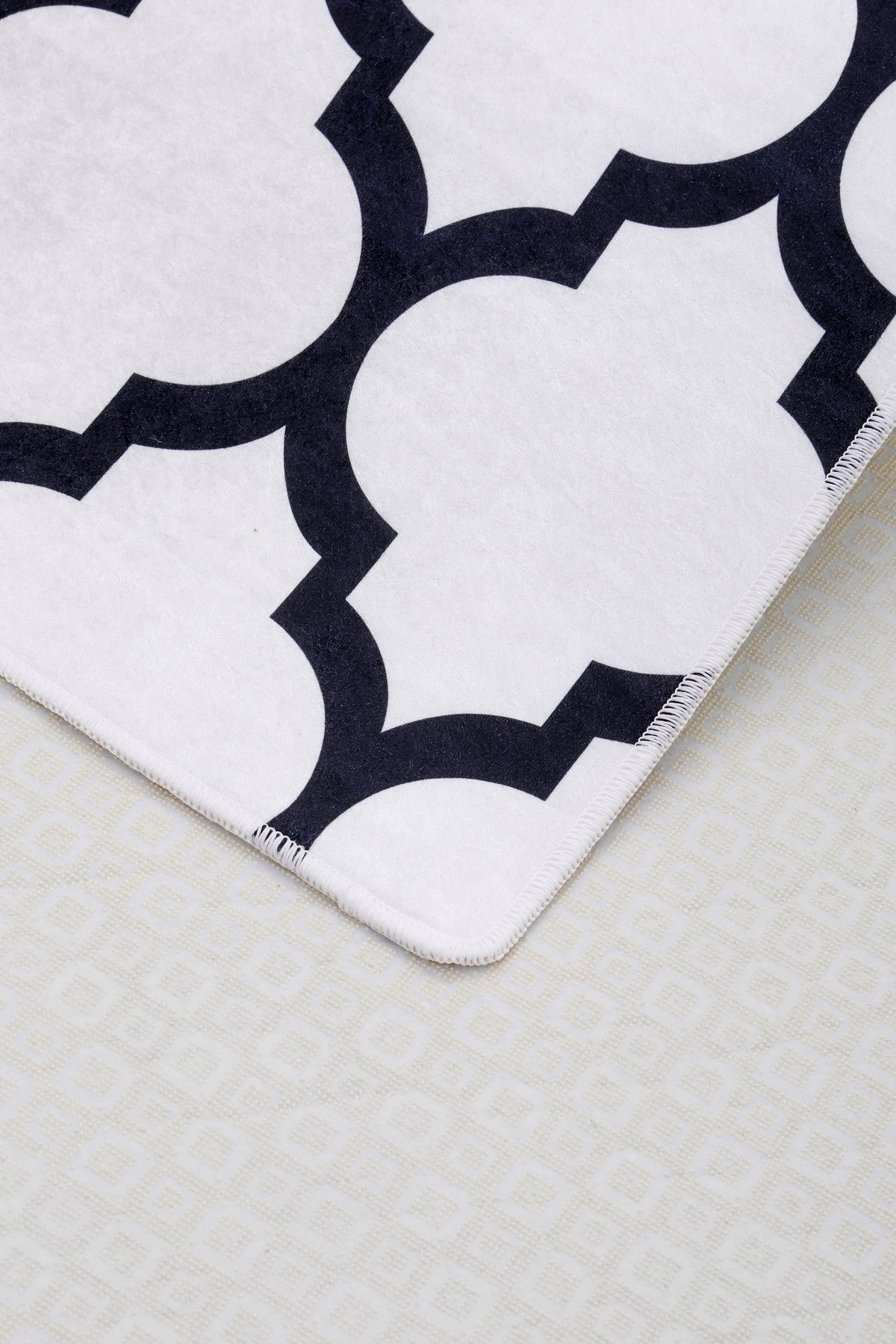 DİJİTAL HALI MODERN TASARIMLI BEYAZ RENKLİ Yıkanabilir Kaymaz Kesme HALI Yolluk 140x400