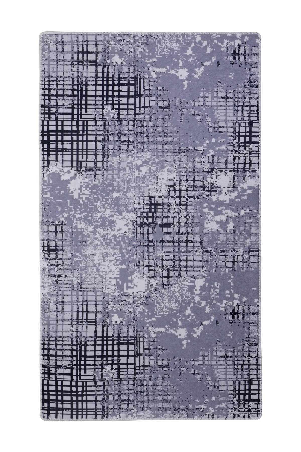 DİJİTAL HALI MODERN TASARIMLI GRİ RENKLİ Yıkanabilir Kaymaz Kesme HALI Yolluk 80x350