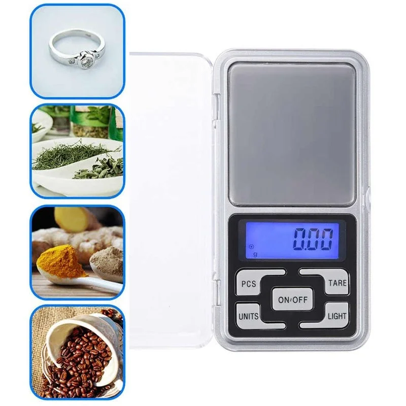 Dijital Hassas Elektronik Kuyumcu Cep Terazisi Tartı 200 Gr 0.01 Gr Bx40