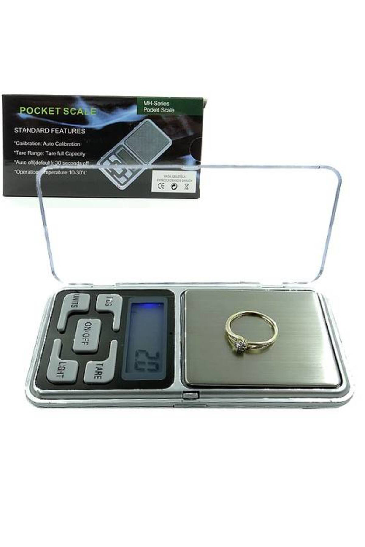 Ok Aksesuar Dijital Hassas Elektronik Kuyumcu Cep Terazisi Tarti 200 Gr 0.01
