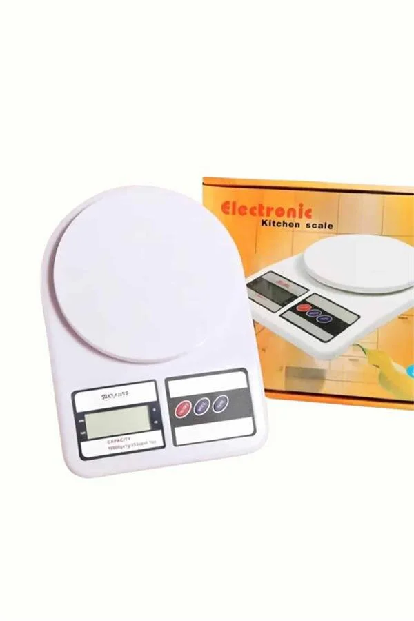 Dijital Hassas Mutfak Terazisi 10 Kg LCD Ekranlı - Gram ve Ons Dönüştürücü