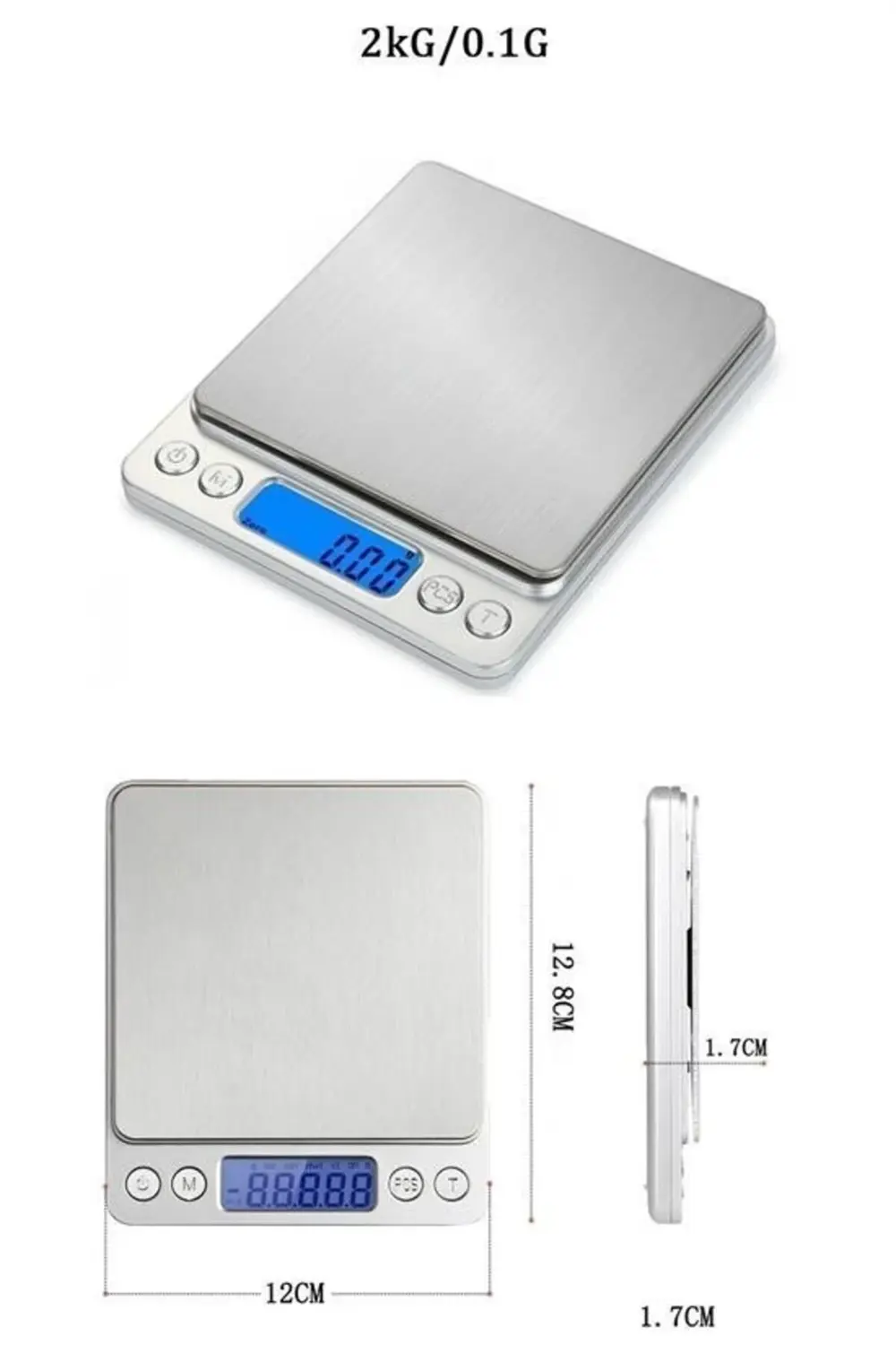 ® Dijital Hassas Mutfak Terazisi Hassas Tartı 2000 Gr/01 Gr Hassa