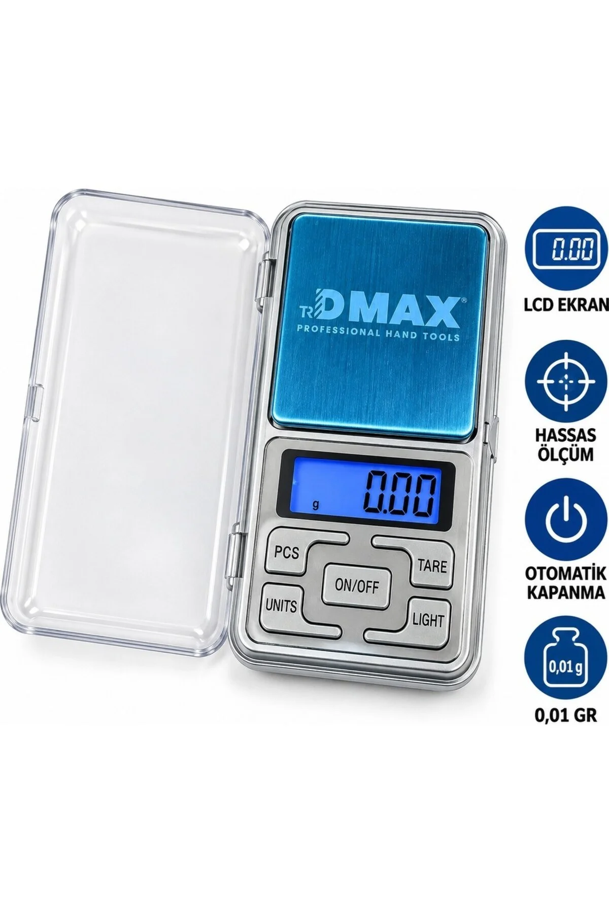 Dijital Hassas Terazi 200 gr Kapasiteli 0,01 gr Hassasiyet LCD Ekranlı Cep Terazisi Dijital Hassas Terazi 200 gr Kapasiteli 0,01 gr Hassasiyet LCD Ekranlı Cep Terazisi - Görsel 2