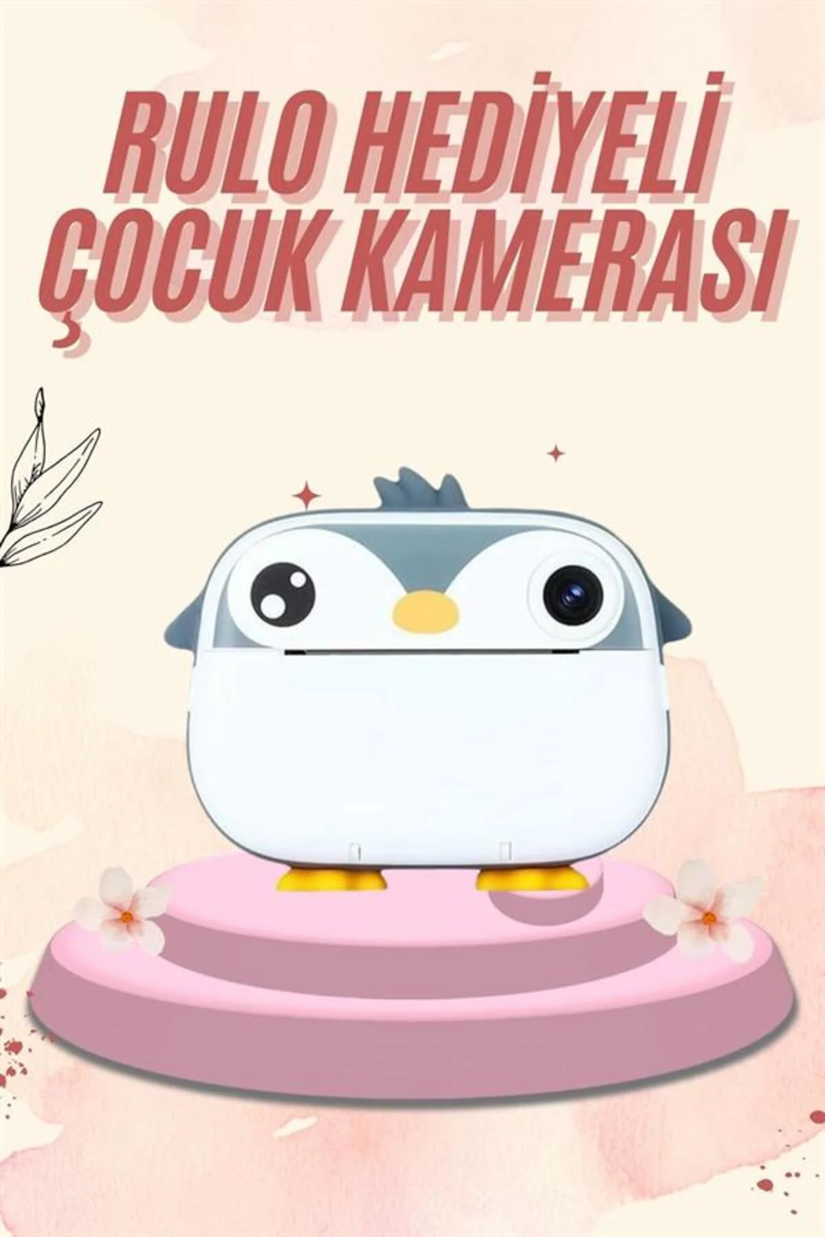 Dijital HD Video Kamera Çocuk Fotoğraf Makinesi Anlık Termal Rulo
