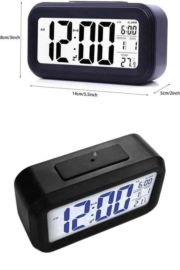 Dijital Işıklı Alarmlı Çalışma Masası Ekranı - Pilli Alarm Saat