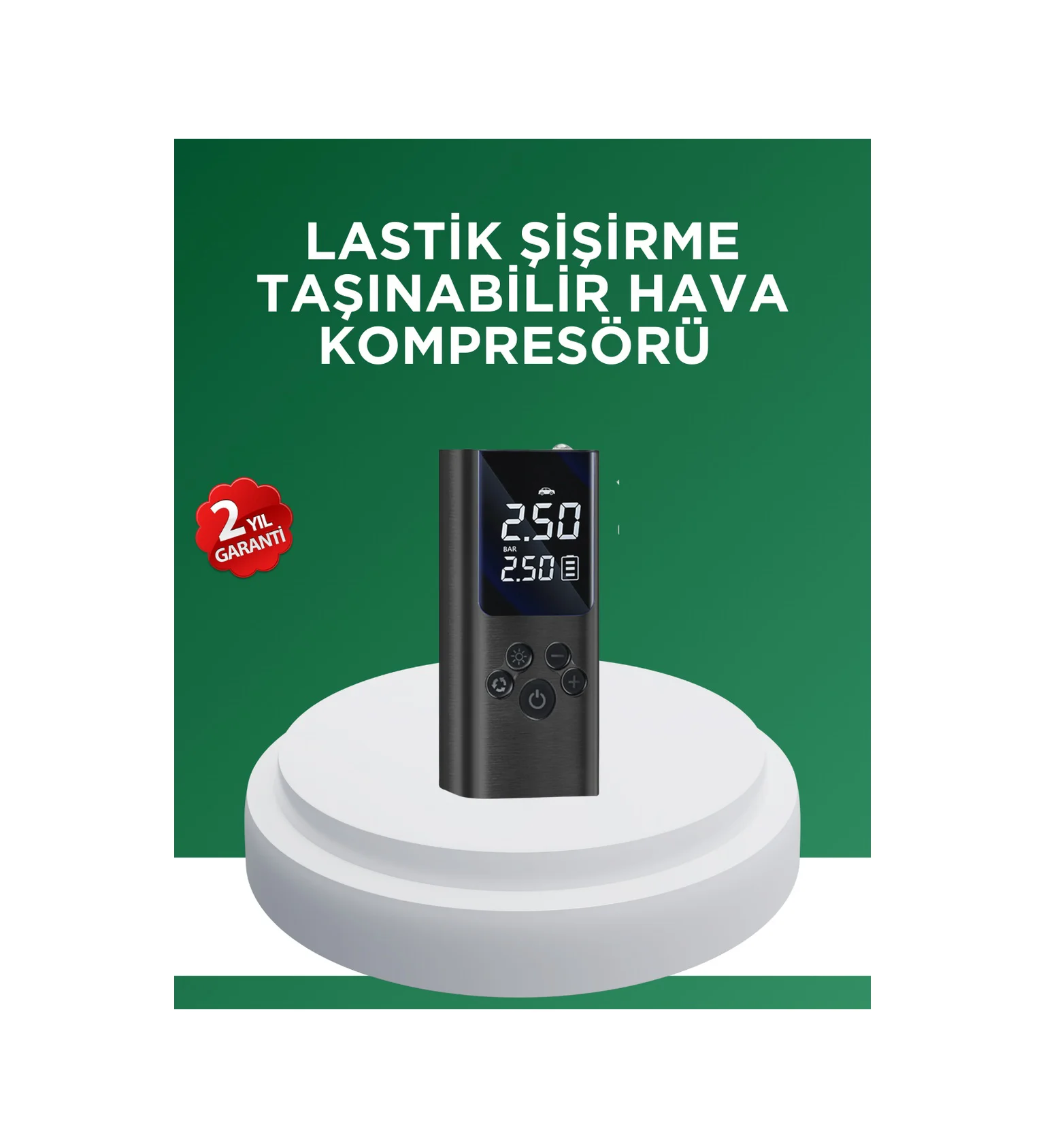 Dijital Lastik Pompası Çok Amaçlı Taşınabilir Kompresör - Lisinya