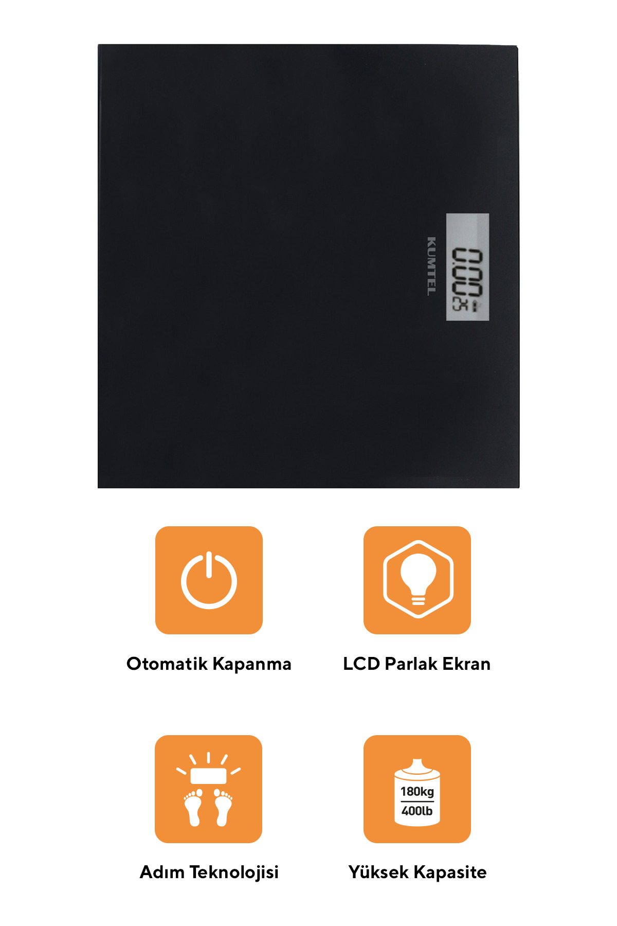 Dijital Lcd Ekranlı Dijital Tartı - Cam Baskül Hdb-03