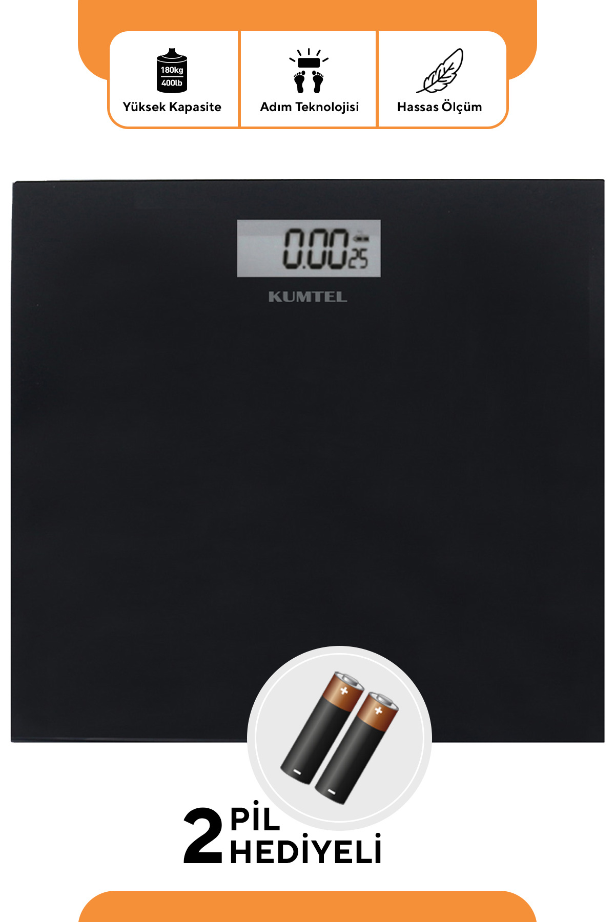 Dijital Lcd Ekranlı Dijital Tartı - Cam Baskül Hdb-03