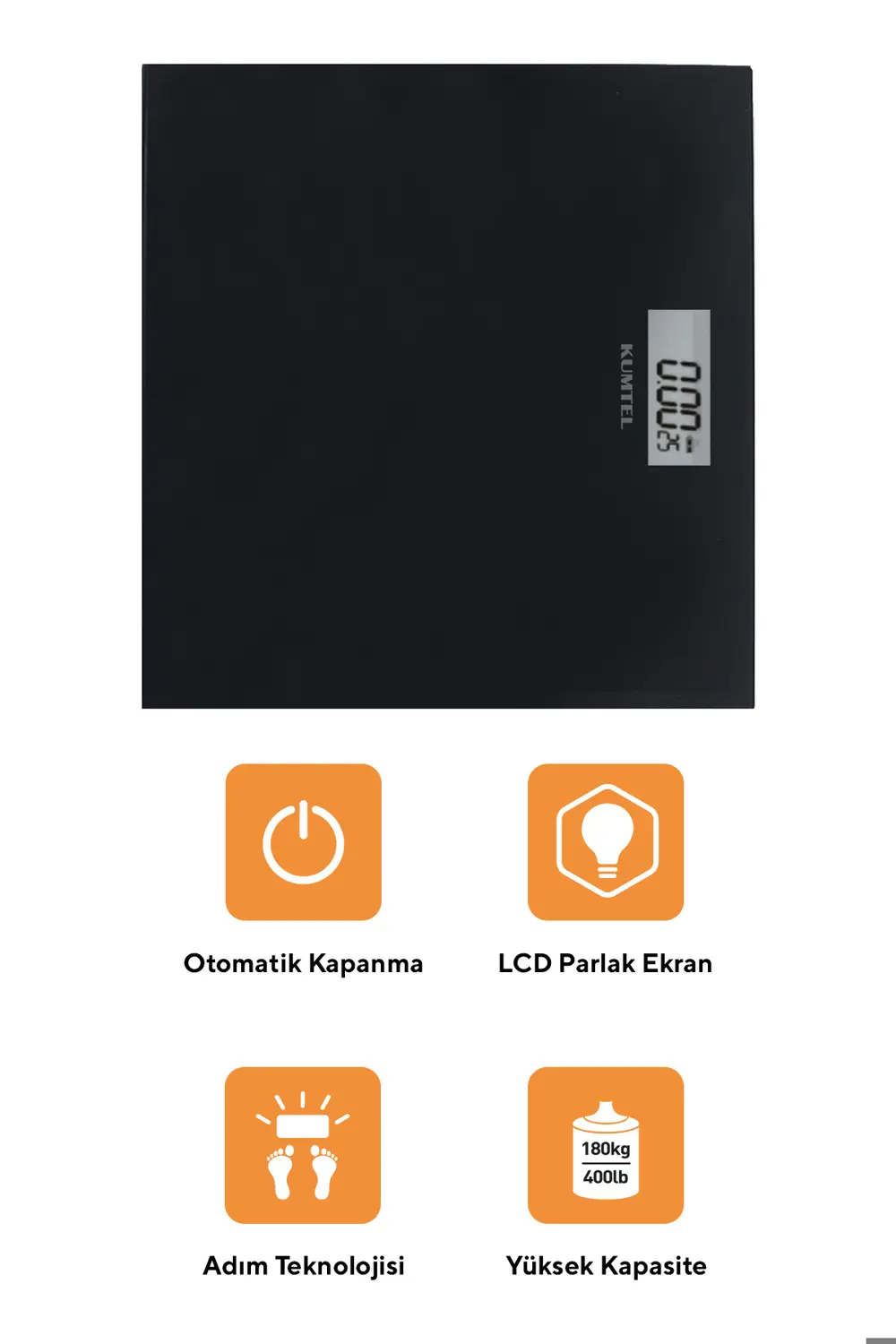 Dijital Lcd Ekranlı Dijital Tartı - Cam Baskül Hdb-03