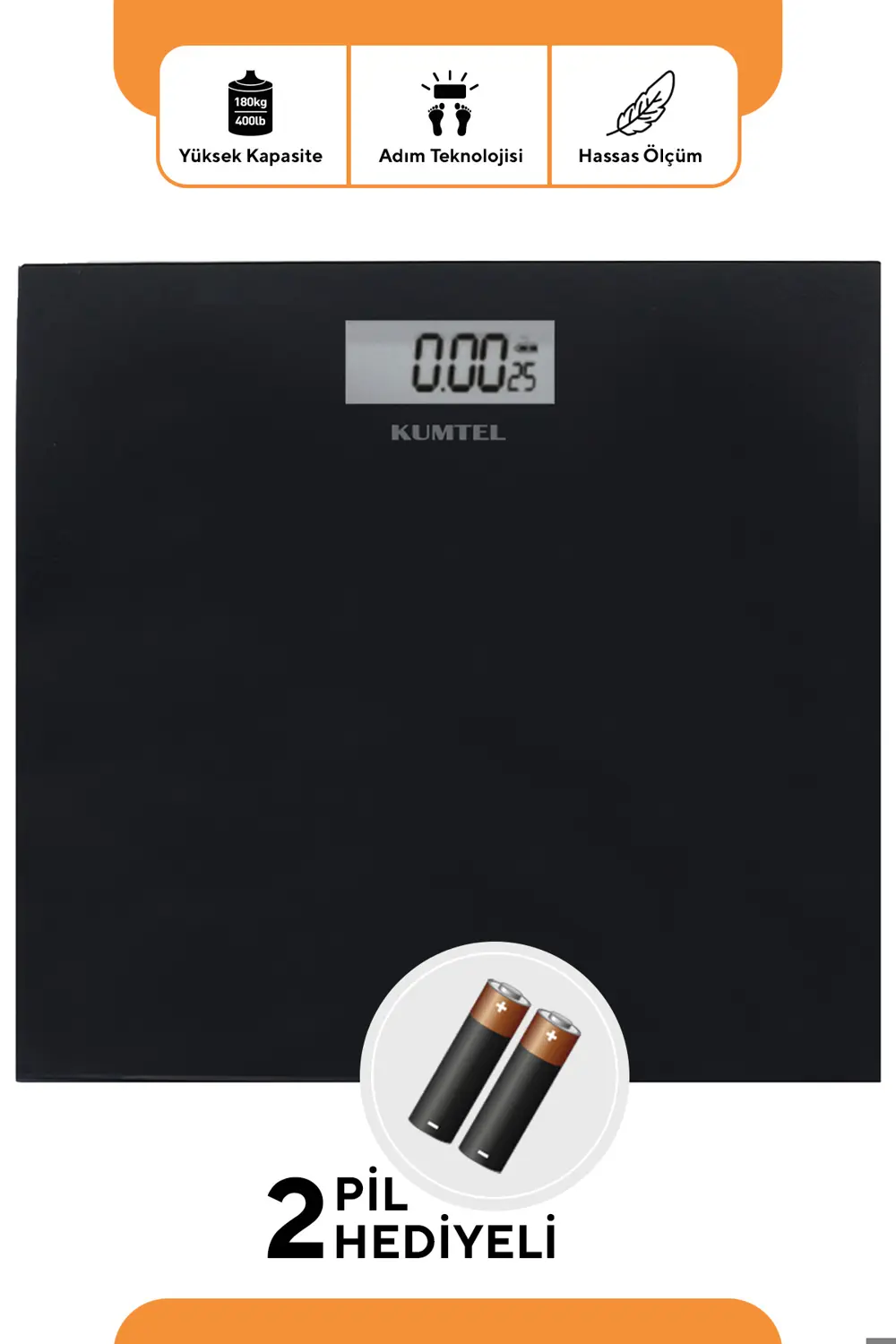 Dijital Lcd Ekranlı Dijital Tartı - Cam Baskül Hdb-03