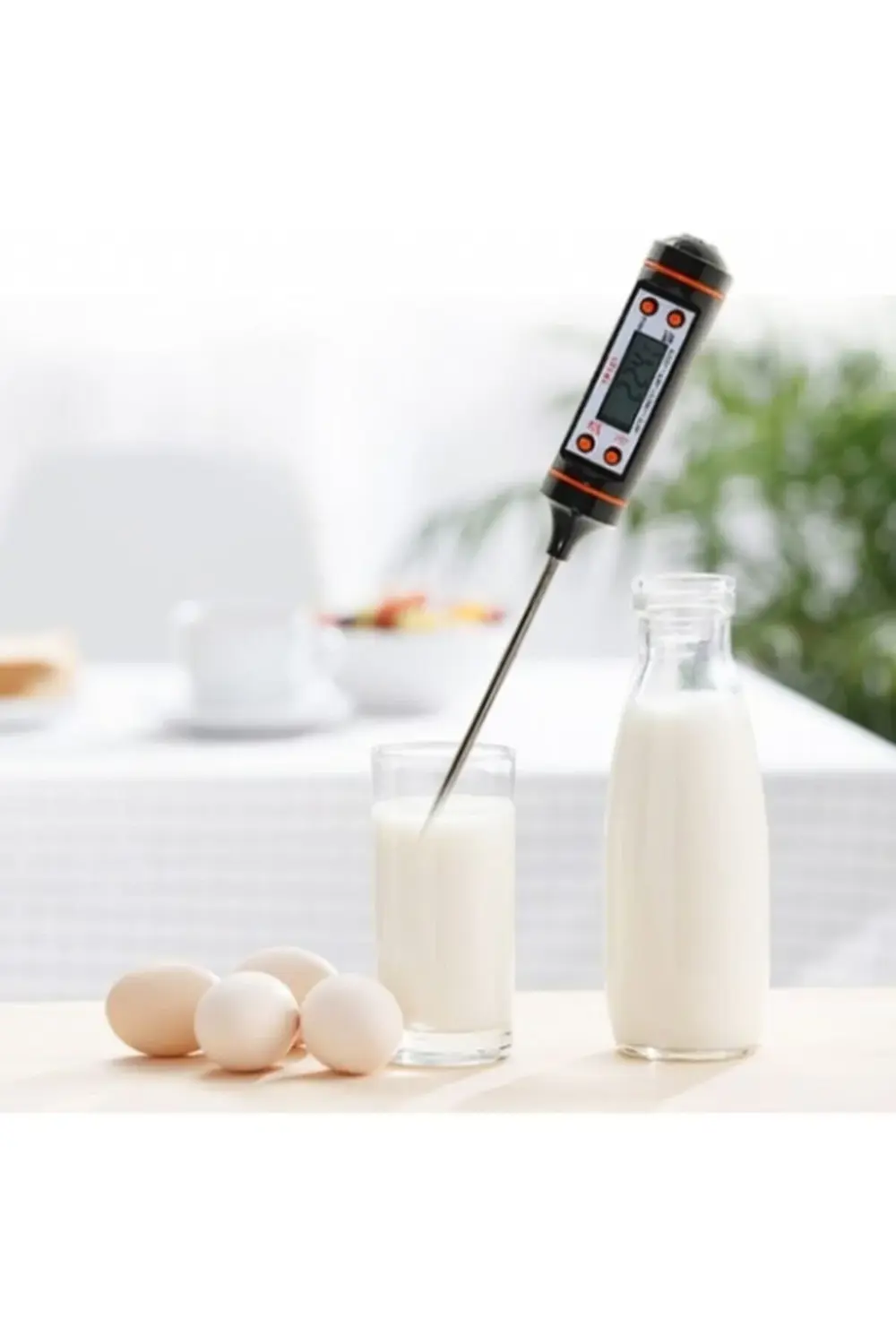 Dijital Lcd Gıda Yemek Yem Mama Süt Termometresi Batırmalı Mutfak