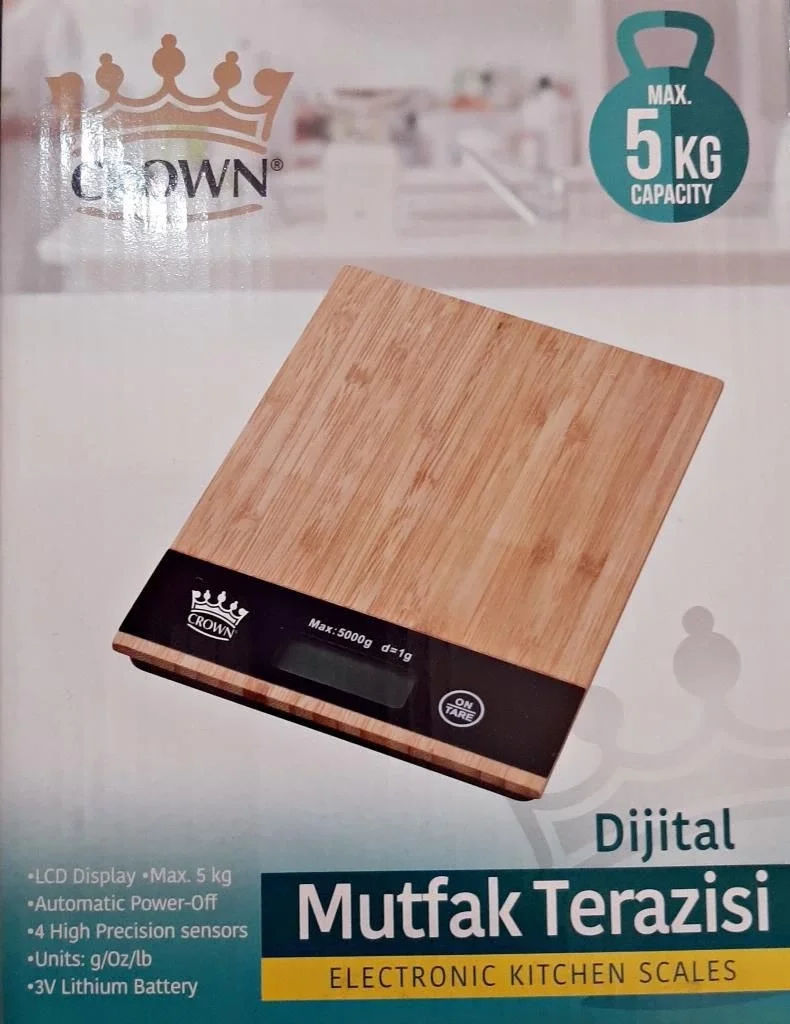 Dijital Lcd Mutfak Tartısı Terazisi 5kg Bambu Desenli Fiyatı, Yorumları ve Özellikleri