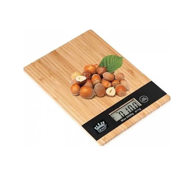 Dijital Lcd Mutfak Tartısı Terazisi 5kg Bambu Desenli