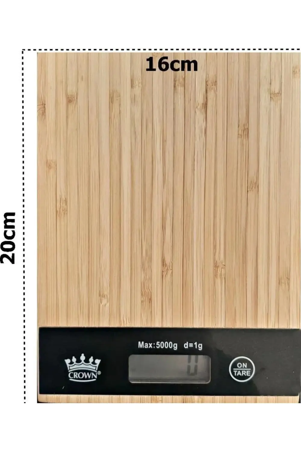 Dijital Lcd Mutfak Tartısı Terazisi 5kg Bambu Desenli