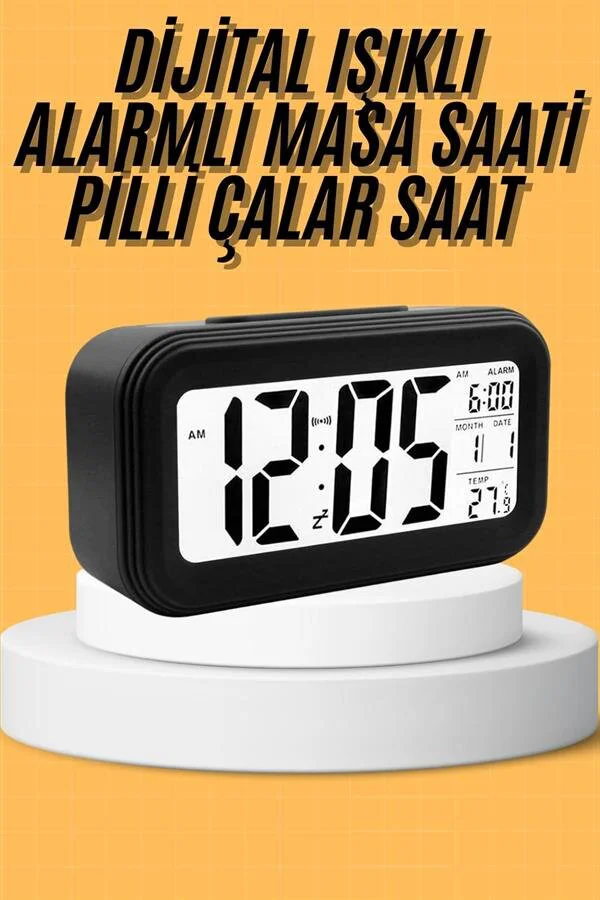 Dijital Masa Saati - Işıklı Led Ekran, Alarm ve Takvim ile Modern Zaman Yönetimi