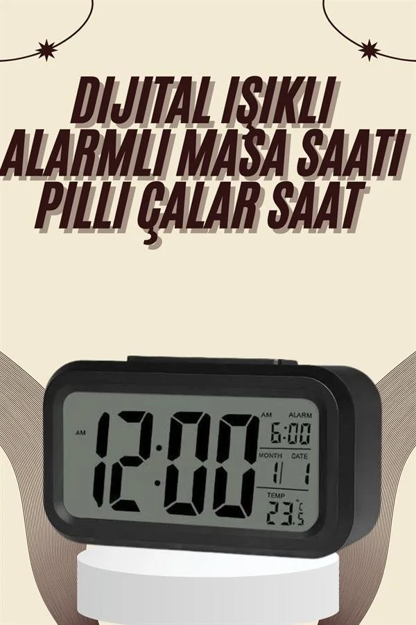 Dijital Masa Saati Termometreli Takvim Çalar Saat Led Ekran Pilli Fiyatı, Yorumları ve Özellikleri
