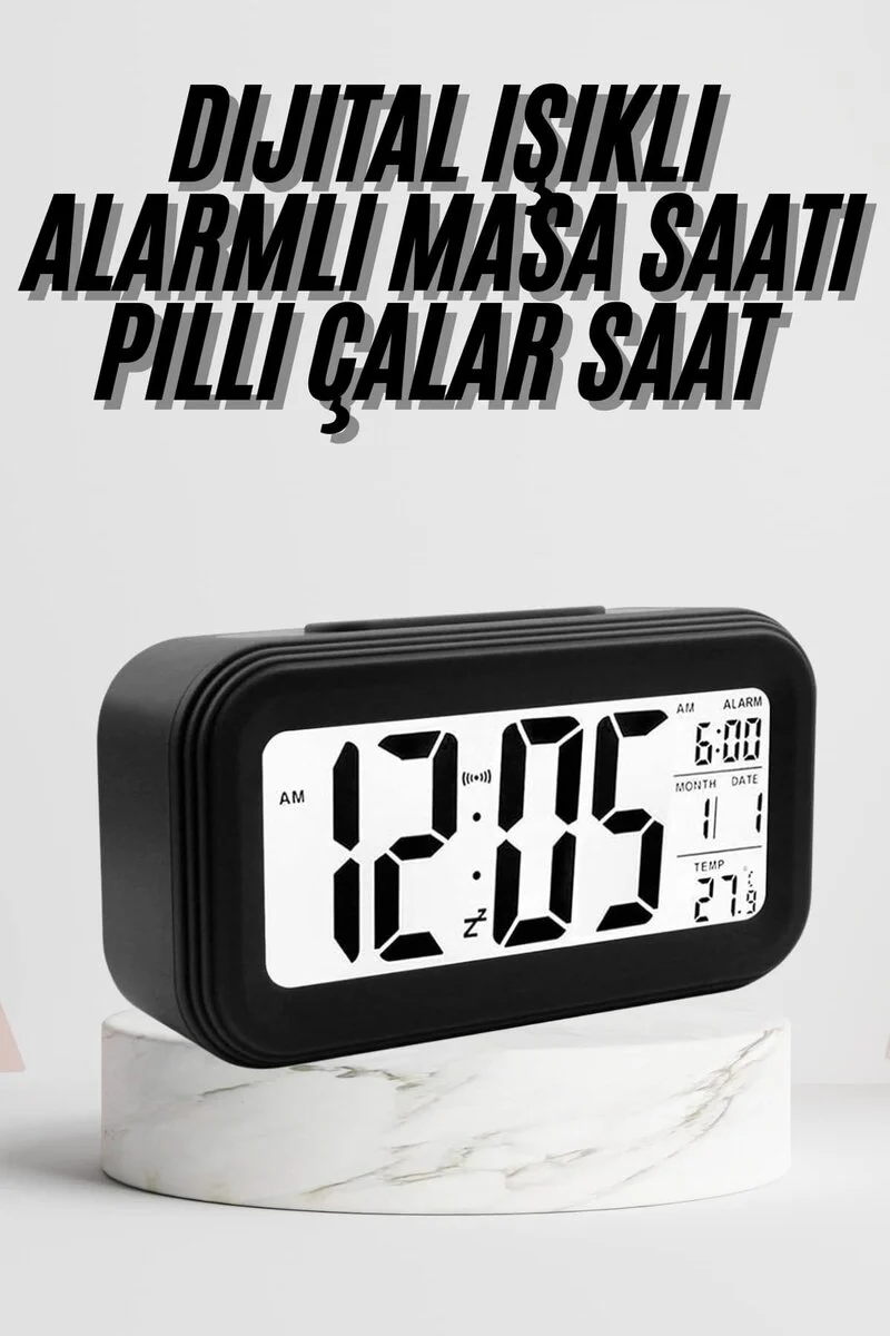 Dijital Masa Saati Termometre Takvim LED Ekran - Akıllı Ev & Ofis Çözümü