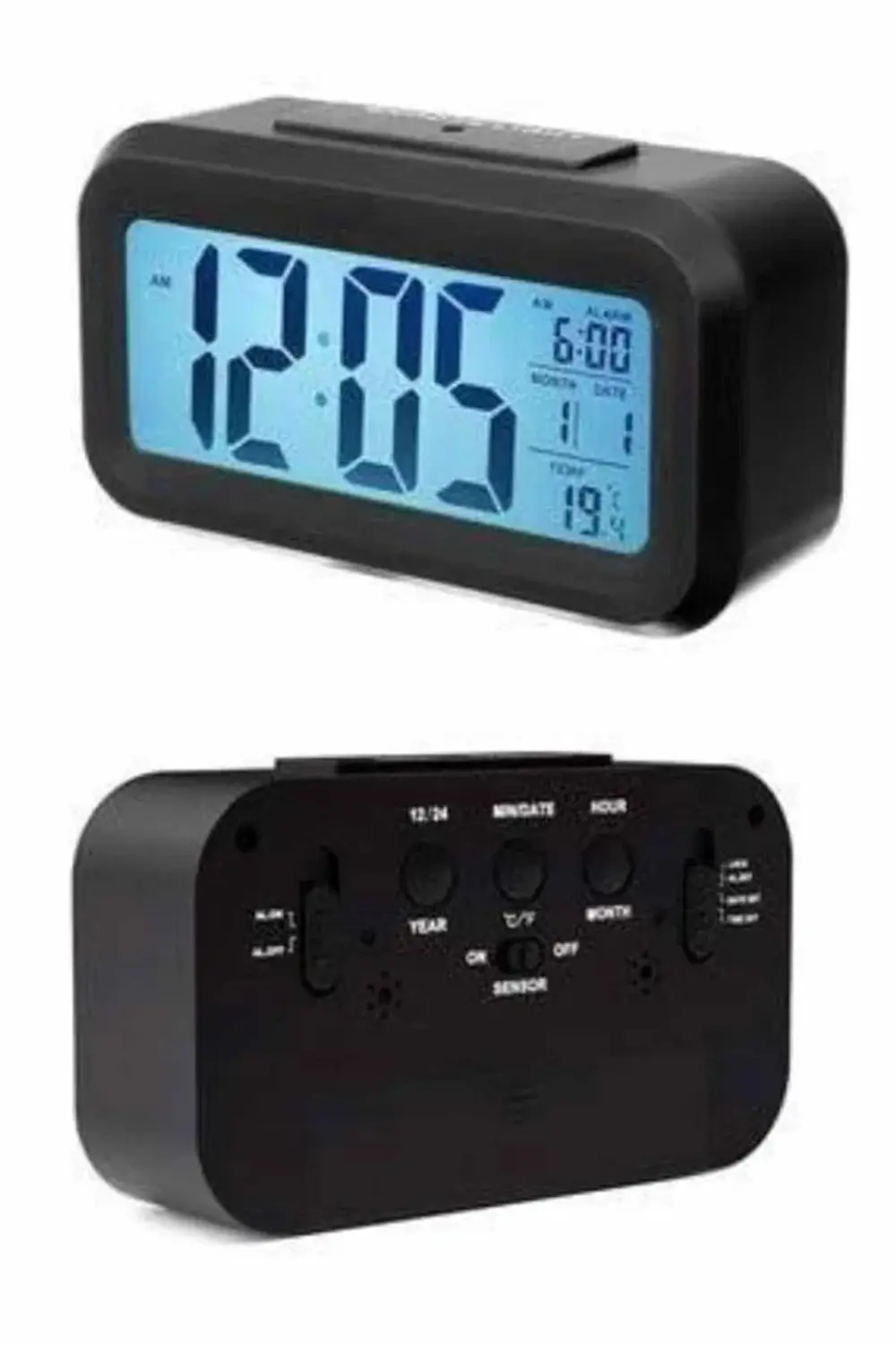 Dijital Masa Saati Takvim Çalar Saat Alarmlı Işıklı Led Ekran Pil