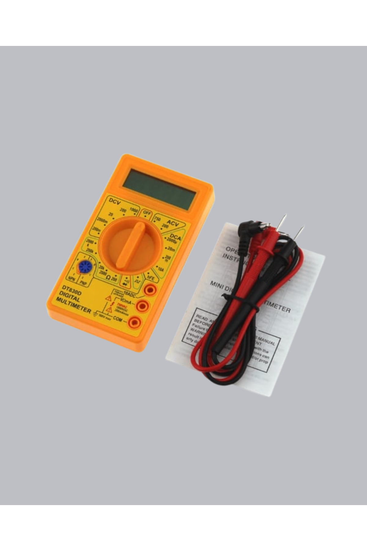 Dijital Multimetre Ölçü Aleti AC DC Ölçüm ve LCD Ekranlı - Lisiny